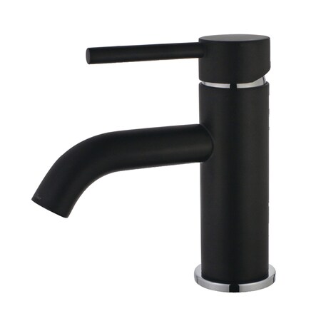 LS8227DL Concord Single-Handle Bathroom Faucet W/Push Pop-Up, Blk/Chrm